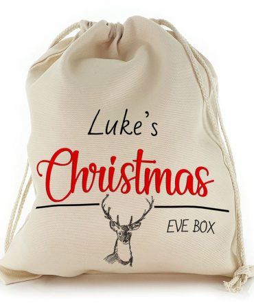 Red Reindeer Christmas Eve Christmas Sack, Gift For Chidren, Christmas Bag Gift, Christmas Gift 2023