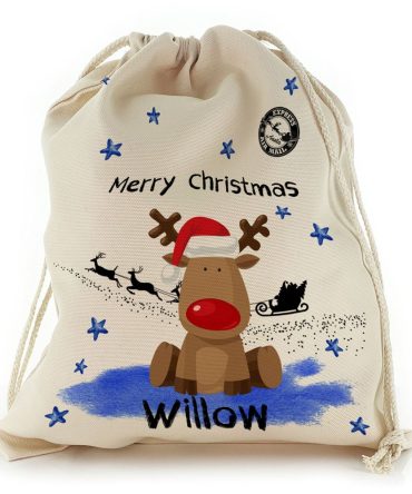Rudolph the Red Nose Reindeer Christmas Sack, Gift For Chidren, Christmas Bag Gift, Christmas Gift 2023