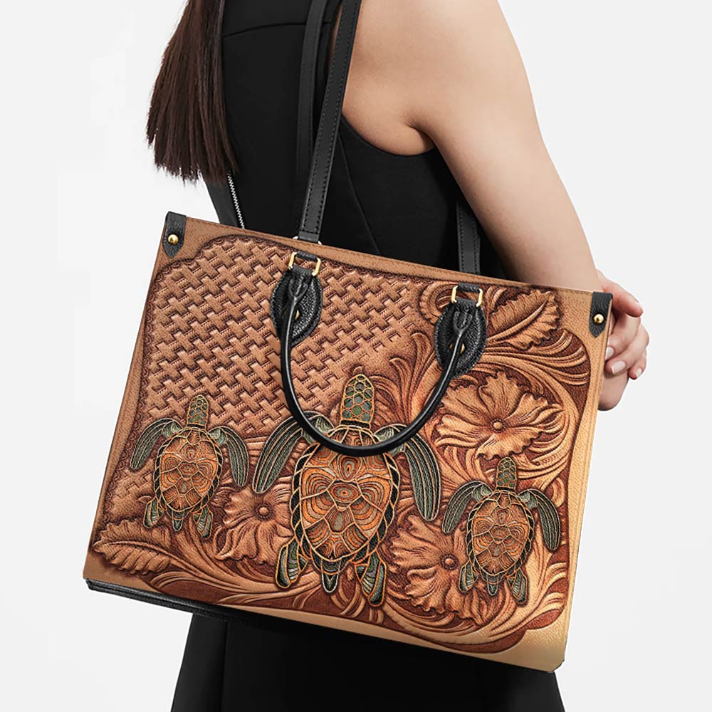 Turtle Leather Bag, Gift Ideas For Turtle Lovers, Women's Pu Leather Bag - Image 2