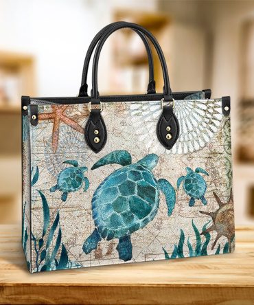 Turtle Pu Leather Bag, Gift Ideas For Turtle Lovers, Women's Pu Leather Bag
