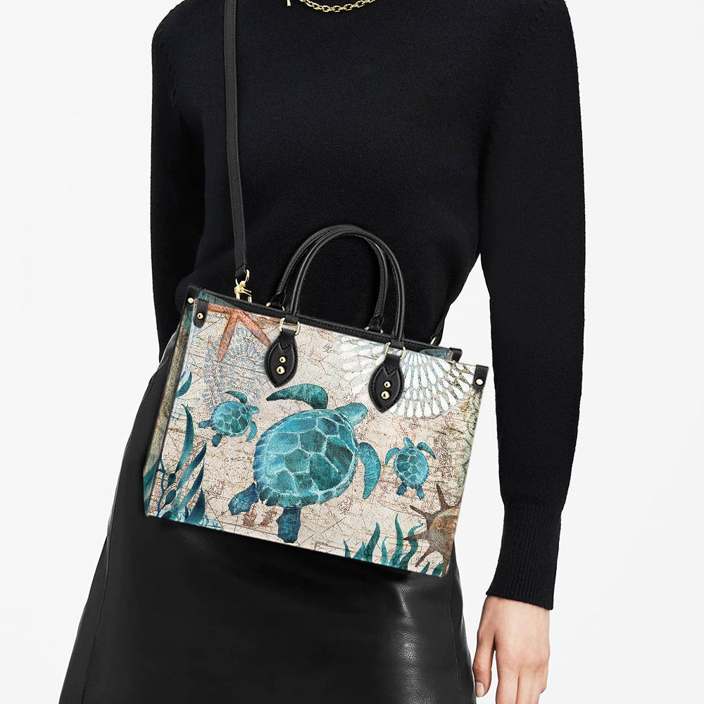 Turtle Pu Leather Bag, Gift Ideas For Turtle Lovers, Women's Pu Leather Bag - Image 6