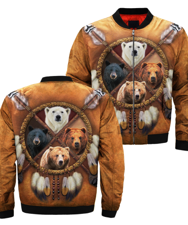 Bear Native Dreamcatcher Bomber Jacket