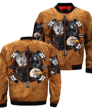 Spirit Animal Dream Catcher Native Bomber Jacket