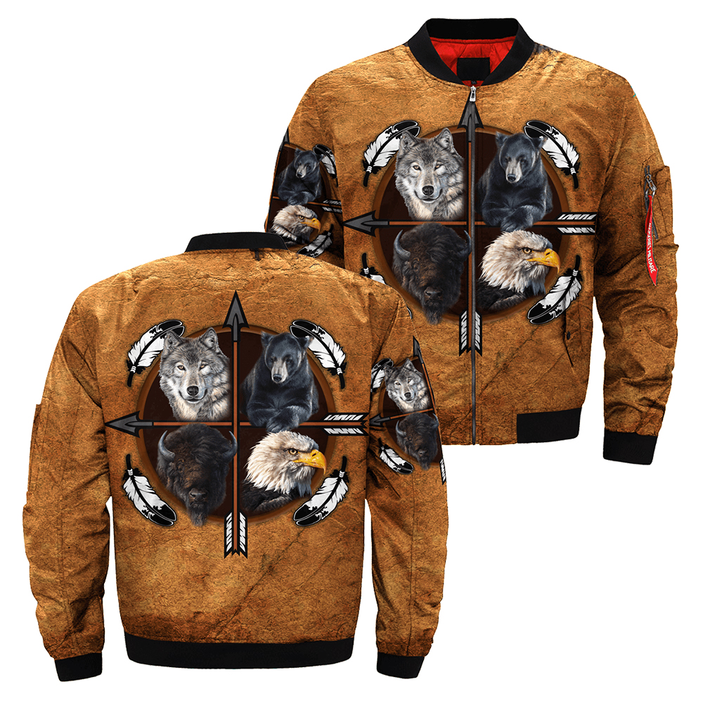 Spirit Animal Dream Catcher Native Bomber Jacket