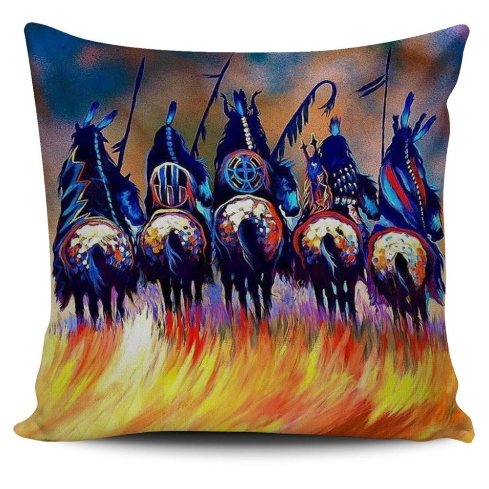 Warriors Native American Pillow Covers
