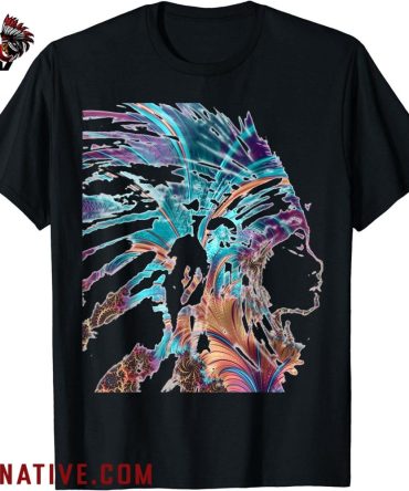 Colorful Headdress Native American Indian Traditional Art T Shirt