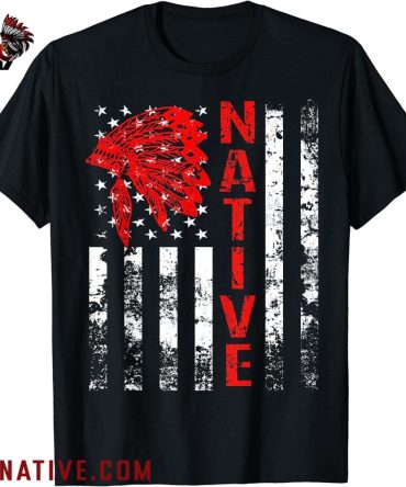 Native American Day Vintage Flag USA T Shirt