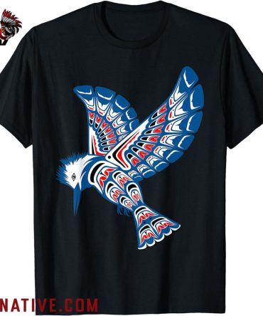 Native American Style Art Kingfisher Pacific Northwest T Shirt