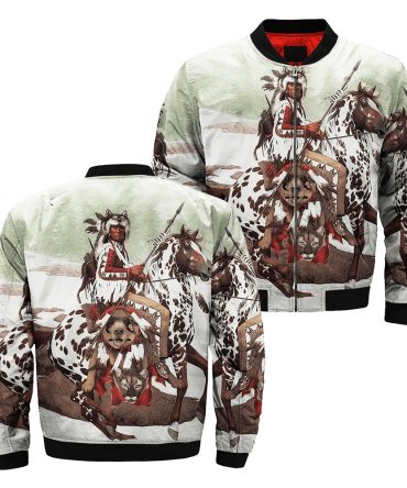 Bev Doolittle Native American Bomber Jacket