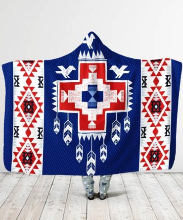 Birds Feather Hooded Blanket
