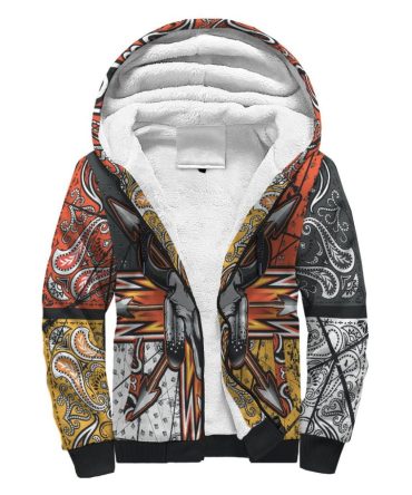 Bison Arrow 3D Native American Sherpa Hoodie