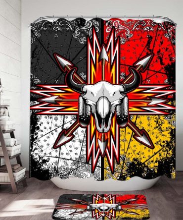 Bison Arrow Native American Shower Curtain
