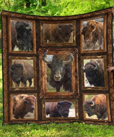 Bison Buffaloes Native American Premium Quilt