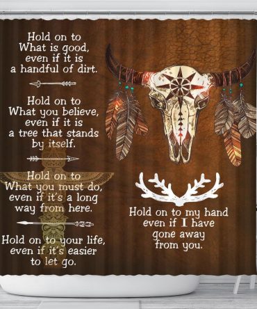 Bison Feather Native American Shower Curtain