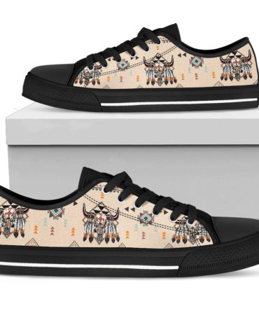 Bison Native American Low Top Canvas Shoes