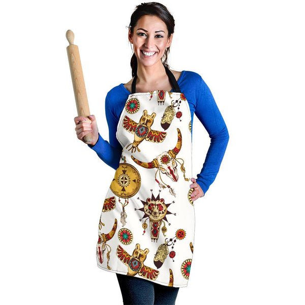 Bison Owl Feather Native American Apron - Image 3