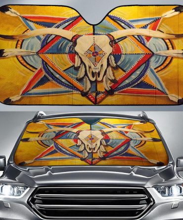 Bison Yellow Native American Auto Sun Shades no link