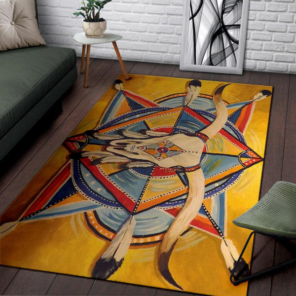 Bison Yellow Native American Pride Area Rug - Image 4