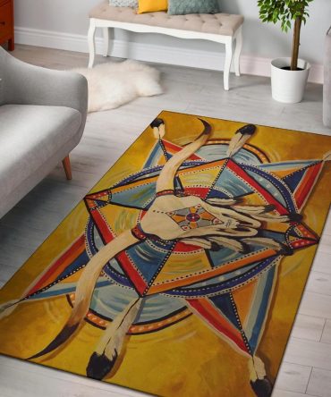 Bison Yellow Native American Pride Area Rug no link