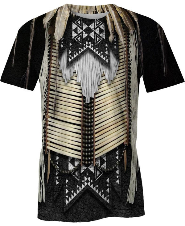 Native American Hoodies For Men Women Black Beaded - Image 2