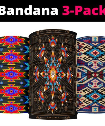 Black Geometric Native American Bandana 3-Pack