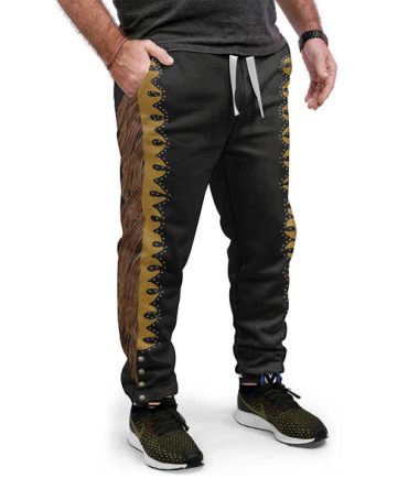 Black Pattern Native Sweatpants