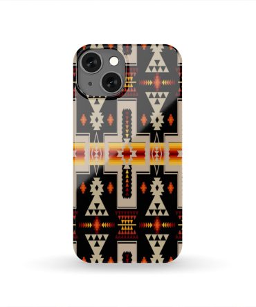 Black Tribe Design Native American Phone Case