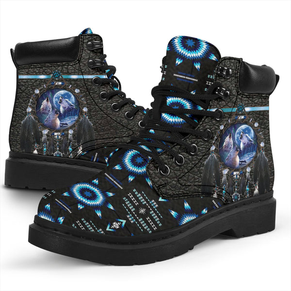 Blue Dream Catcher Wolf All Season Boots - Image 4