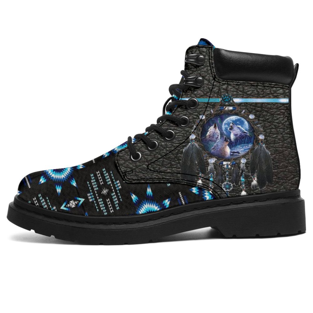 Blue Dream Catcher Wolf All Season Boots