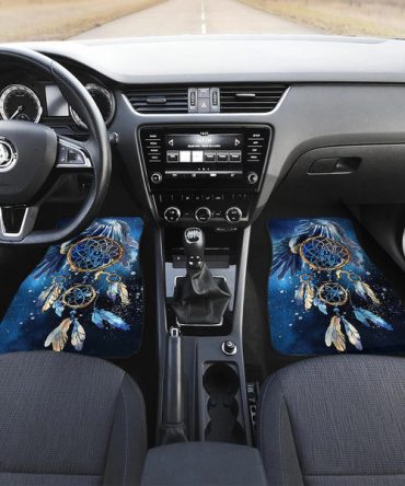 Blue Dreamcatcher Front And Back Car Mats