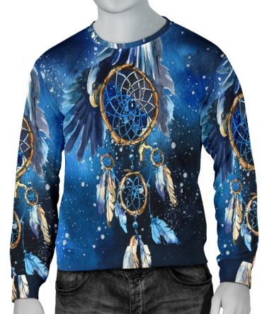 Blue Galaxy Dreamcatcher Native American 3D Sweatshirt