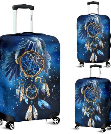 Blue Galaxy Dreamcatcher Native American Luggage Covers