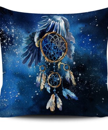 Blue Galaxy Dreamcatcher Native American Pillow Covers