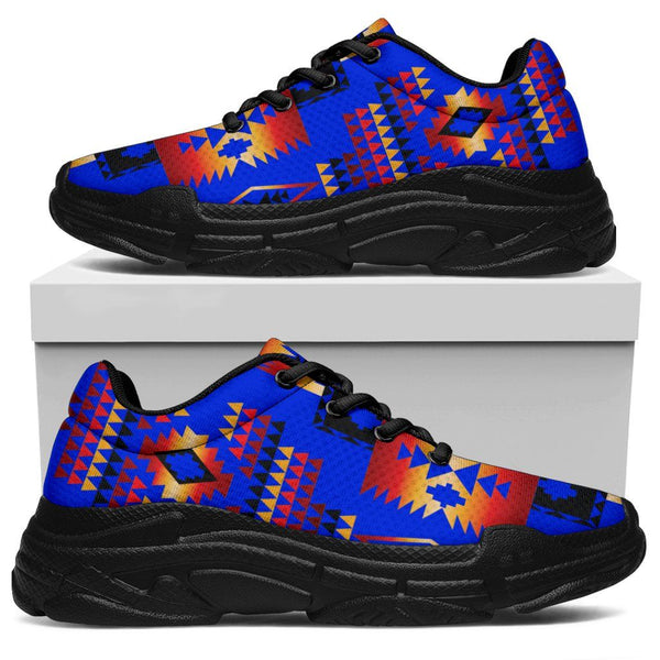 Blue Native Tribes Native American Chunky Sneakers - Image 2