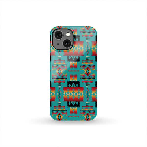 Blue Native Tribes Pattern Native American Phone Case - Image 3