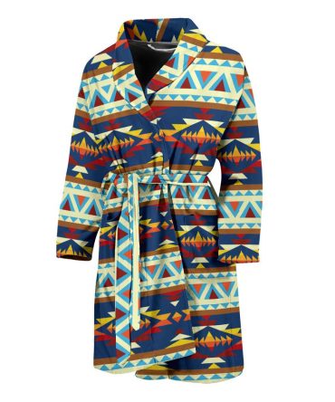 Blue Pattern Native American Bath Robe
