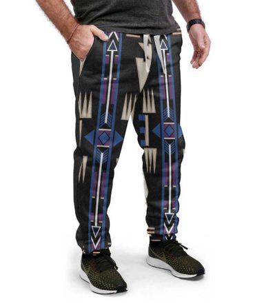 Blue Pattern Native Sweatpants