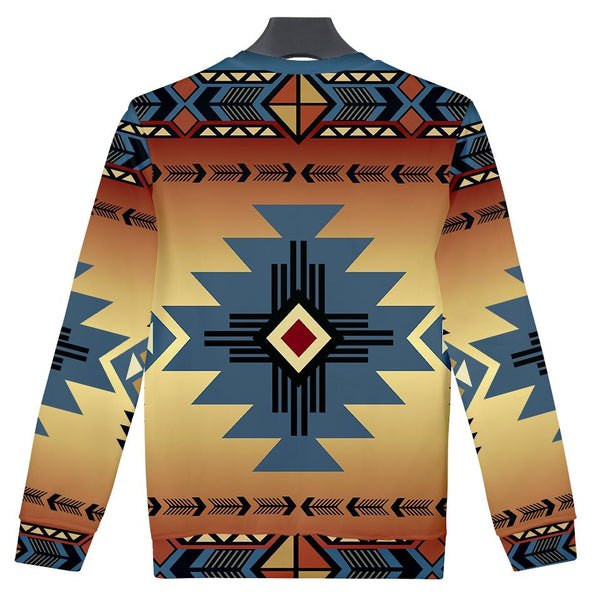 Blue Pearl Pattern 3D Sweatshirt - Image 3