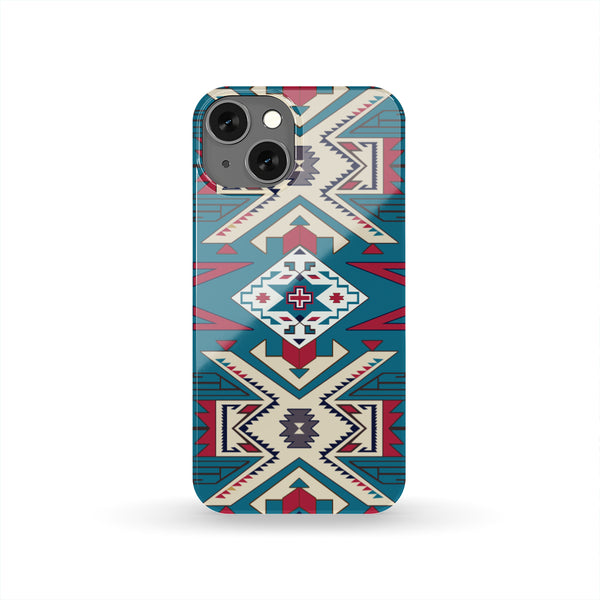 Blue Pink Native Design Native American Phone Case - Image 2