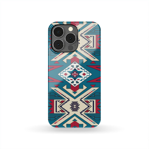Blue Pink Native Design Native American Phone Case - Image 4