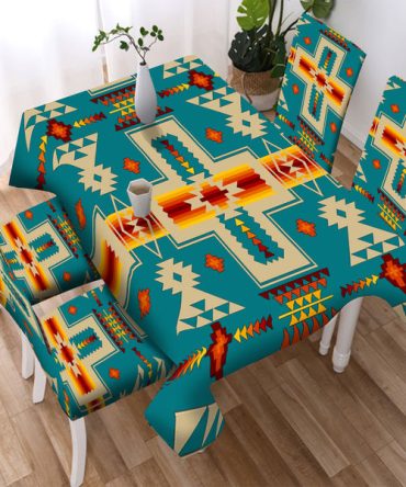 Blue Tribe Design Native American Tablecloth