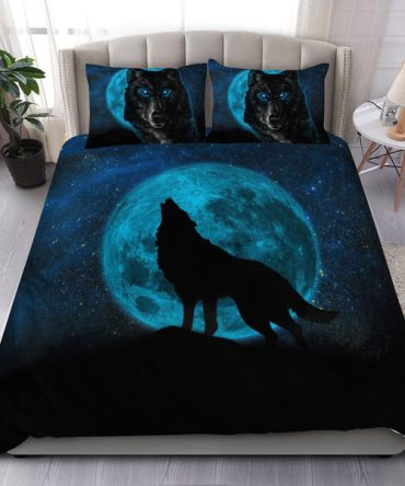 Blue Wolf Spirit Native American Bedding Set