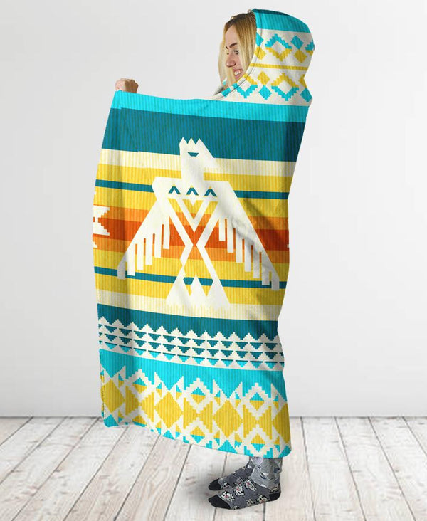 Border Pattern Hooded Blanket - Image 3