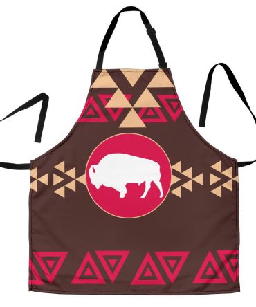 Brown Bison Native American Apron