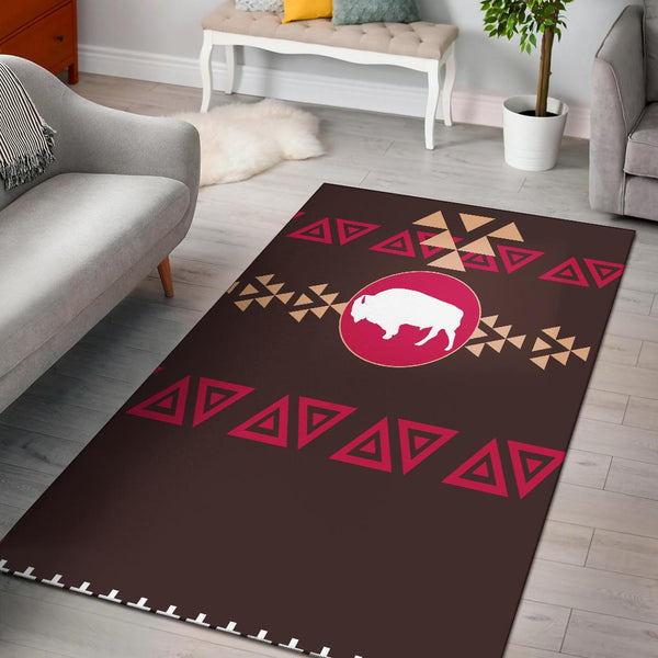 Brown Bison Native American Area Rug - Image 2
