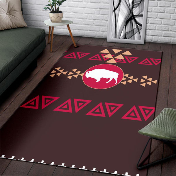 Brown Bison Native American Area Rug - Image 4