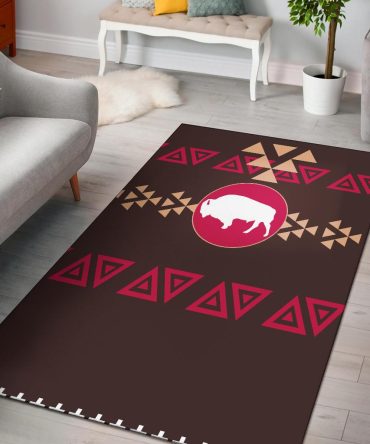 Brown Bison Native American Area Rug