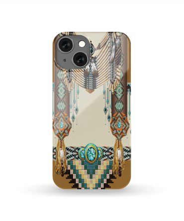 Brown Pattern Breastplate Native American Phone Case