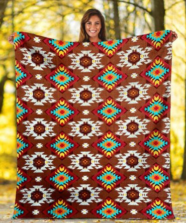 Brown Pattern Fleece Blanket