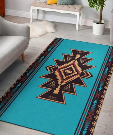 Brown Western Native American Area Rug